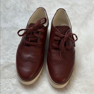 Cole Haan Brown Wedge Shoes with Classic Design